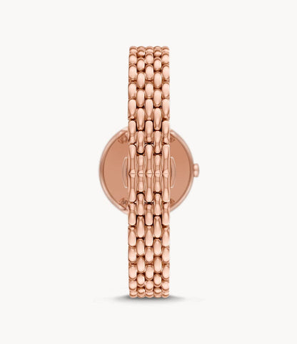 Emporio Armani Two-Hand Rose Gold Stainless Steel Watch AR11491I