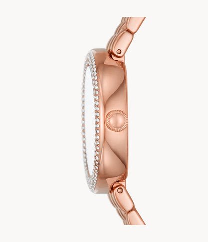 Emporio Armani Two-Hand Rose Gold Stainless Steel Watch AR11491I