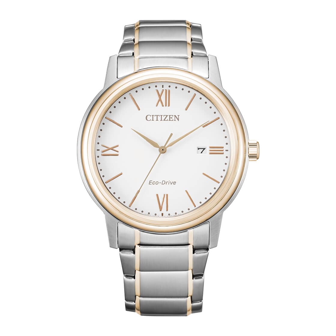 CITIZEN ECO-DRIVE GENTS WATCH WHITE DIAL - AW1676-86A