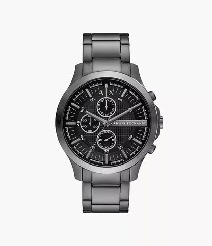 Armani Exchange Chronograph Gunmetal Stainless Steel Watch-AX2454I