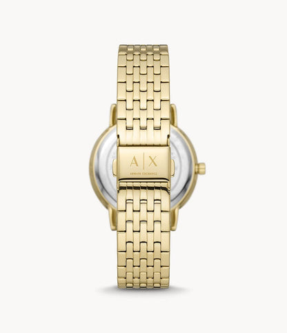 Armani Exchange Three-Hand Gold-Tone Stainless Steel Watch AX5579I