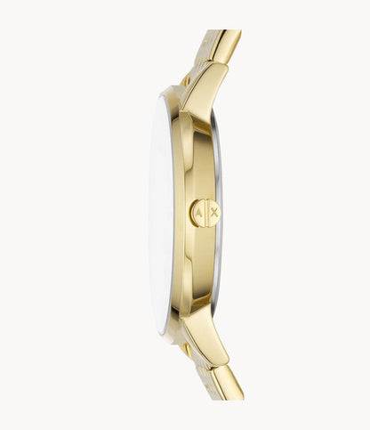 Armani Exchange Three-Hand Gold-Tone Stainless Steel Watch AX5579I