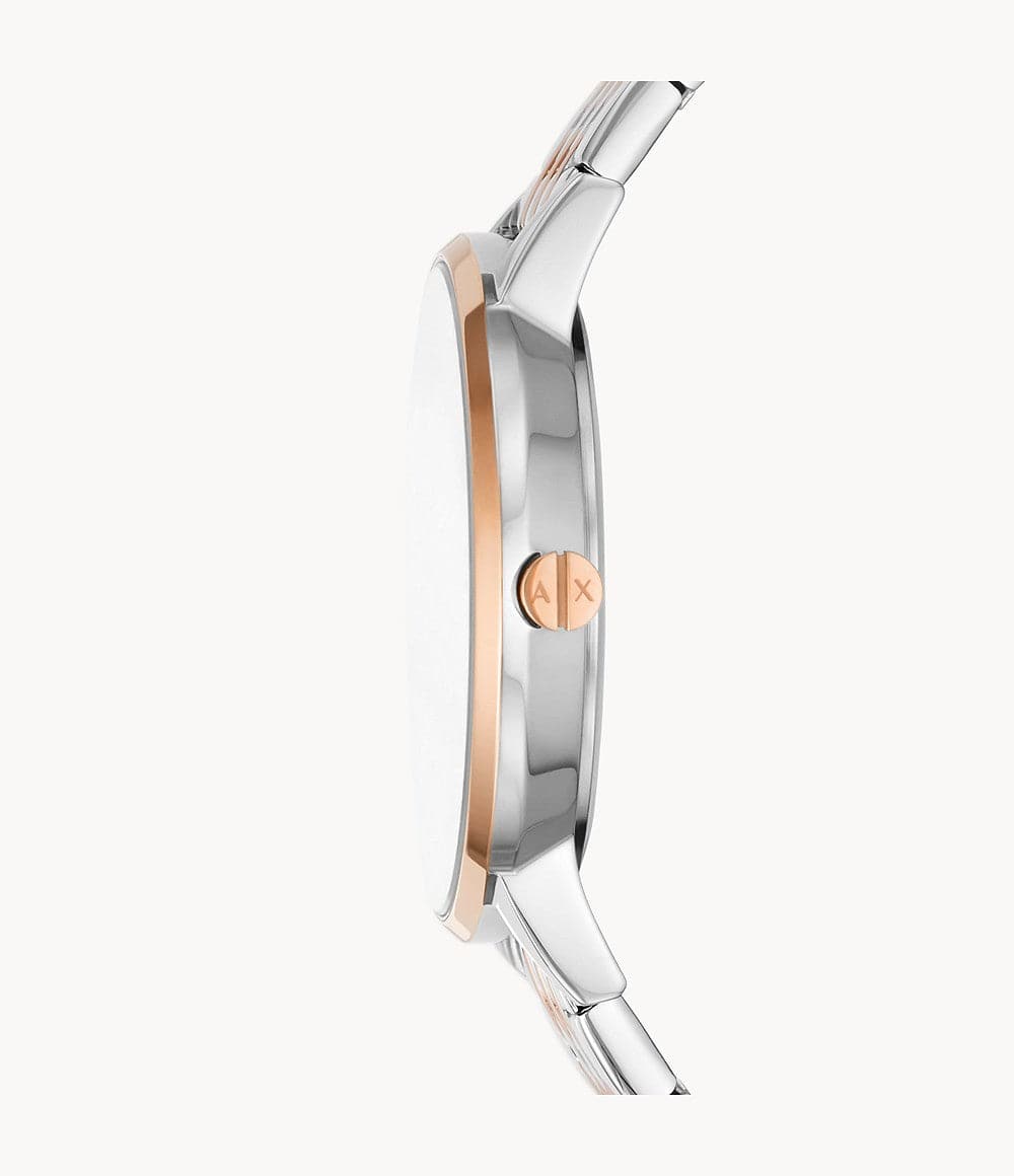Armani Exchange Three-Hand Two-Tone Stainless Steel Watch AX5580I