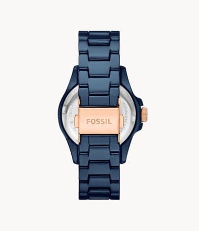 FOSSIL FB-01 Three-Hand Blue Ceramic Watch CE1125I