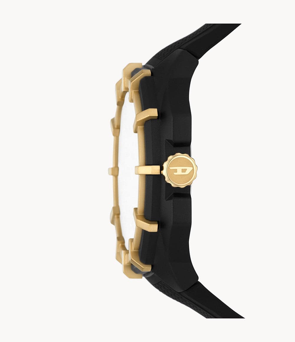 Diesel Framed Three-Hand Black Silicone Watch DZ1987I