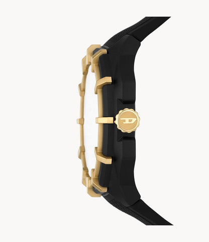 Diesel Framed Three-Hand Black Silicone Watch DZ1987I