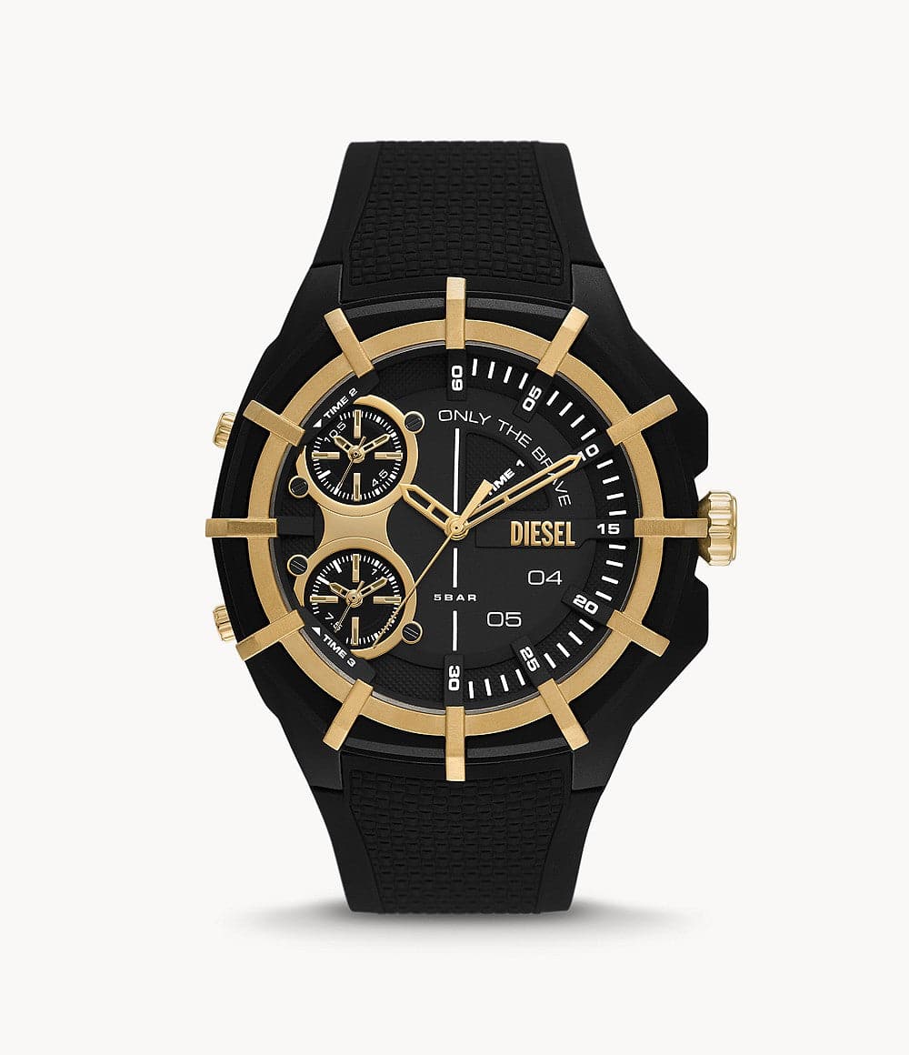Diesel Framed Three-Hand Black Silicone Watch DZ1987I