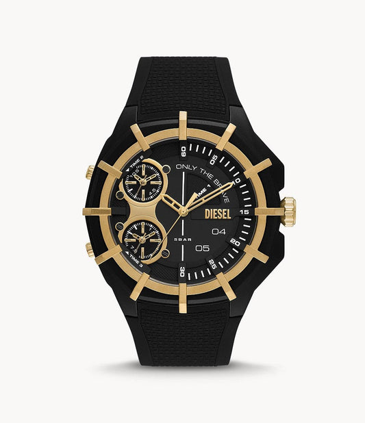 Diesel Framed Three-Hand Black Silicone Watch DZ1987I