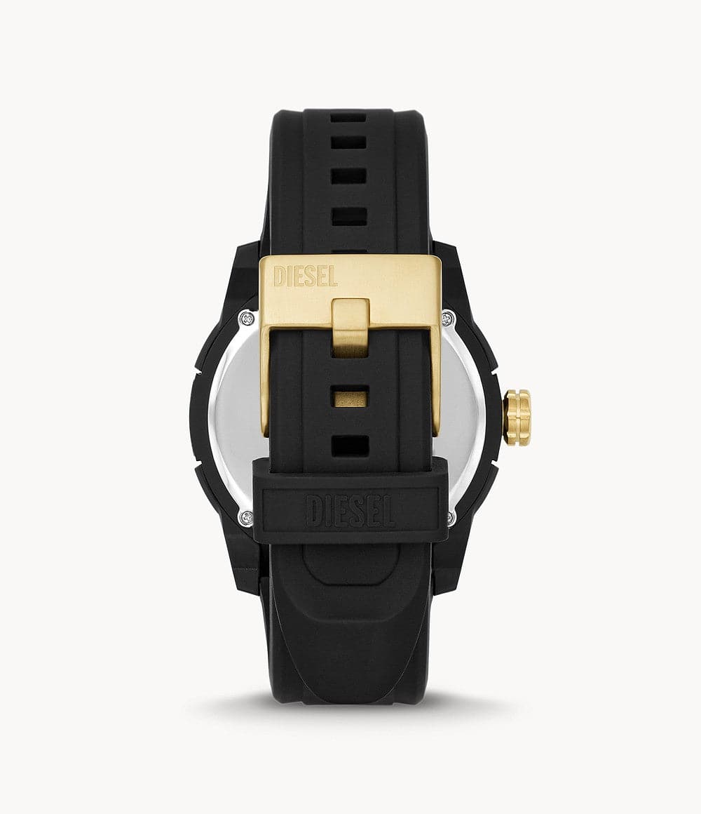 Diesel Double Up Three-Hand Black Silicone Watch DZ1997i