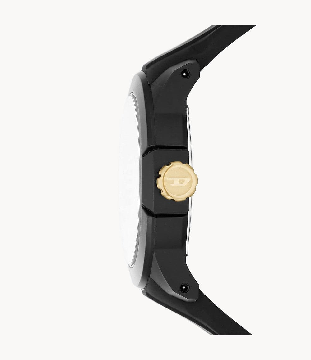 Diesel Double Up Three-Hand Black Silicone Watch DZ1997i