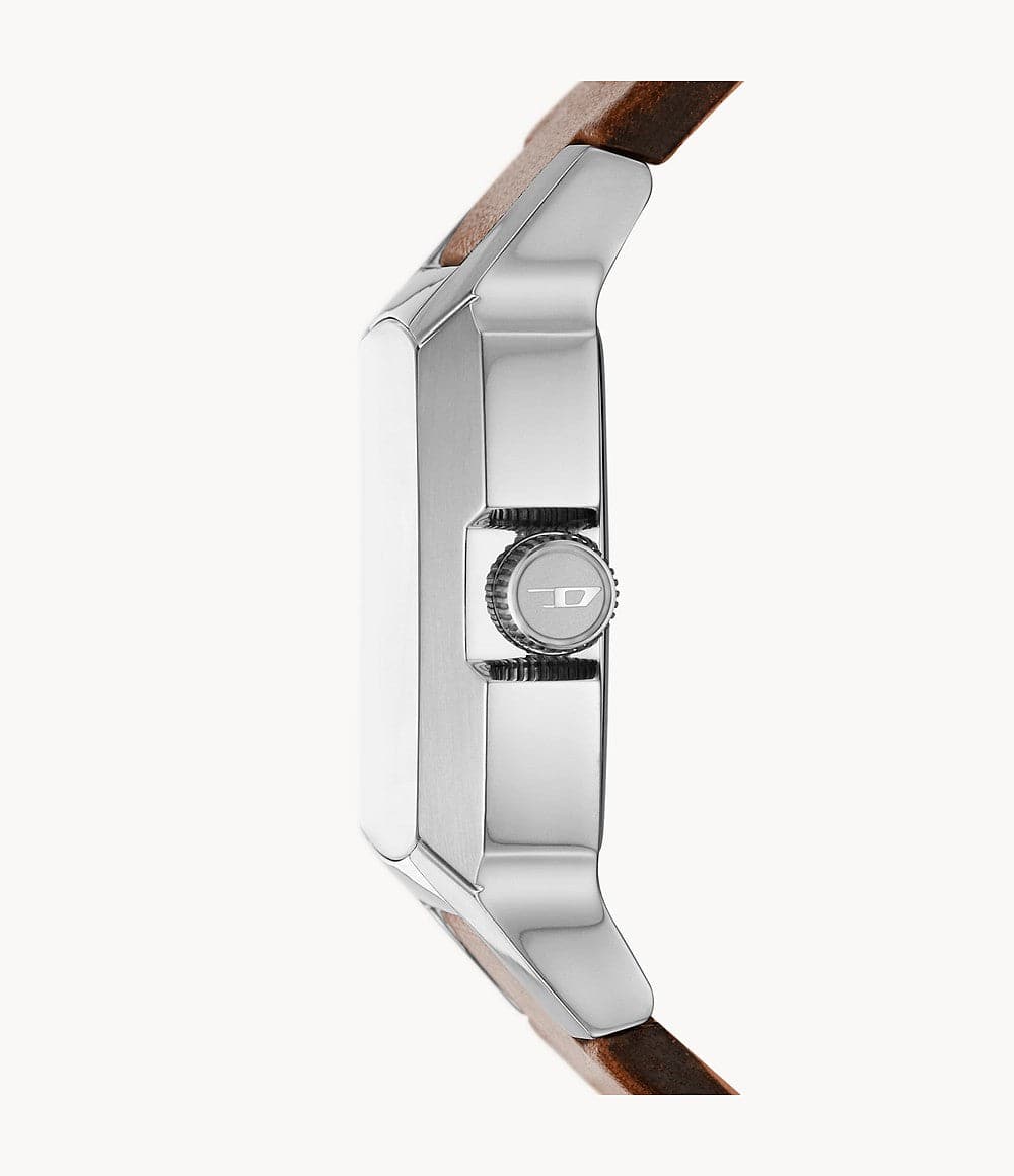 DIESEL Cliffhanger Three-Hand Brown Leather Watch DZ1998