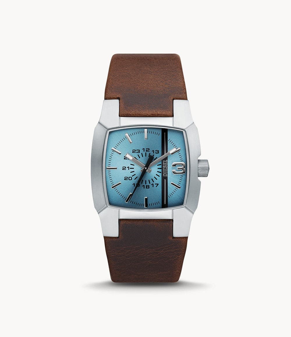 DIESEL Cliffhanger Three-Hand Brown Leather Watch DZ1998