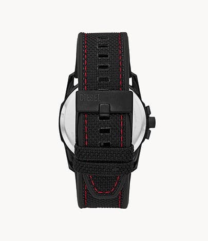 Diesel Master Chief Three-Hand Date Black Leather, Nylon, And Silicone Watch DZ2160I