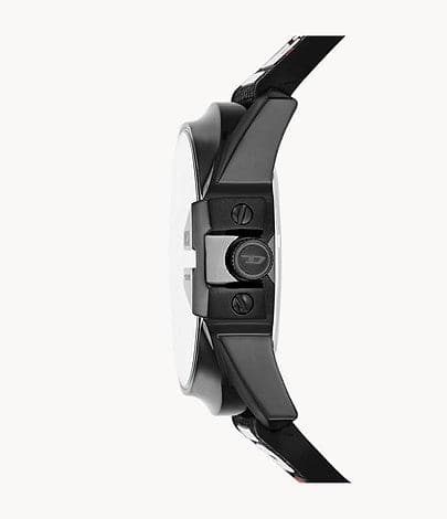 Diesel Master Chief Three-Hand Date Black Leather, Nylon, And Silicone Watch DZ2160I
