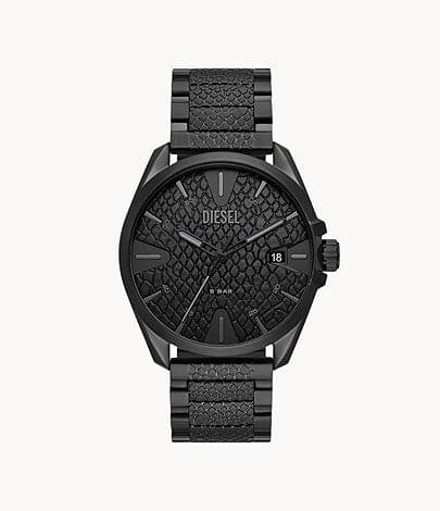 Diesel MS9 Three-Hand Date Black-Tone Stainless Steel Watch DZ2161I
