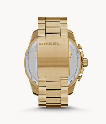 Diesel Men's Mega Chief Chronograph Gold-Tone Stainless Steel Watch DZ4360I