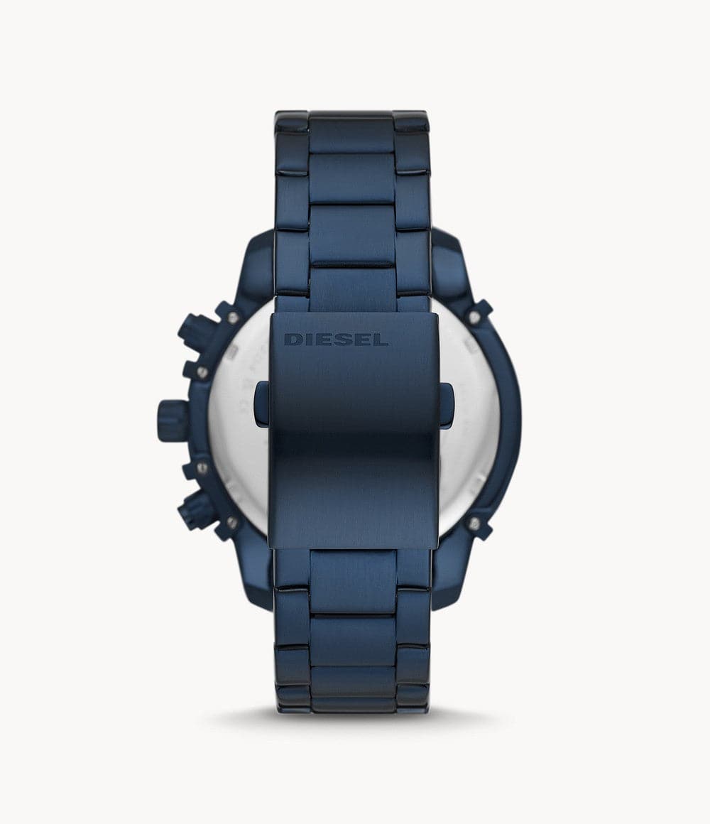 Diesel Griffed Chronograph Blue-Tone Stainless Steel Watch DZ4596I