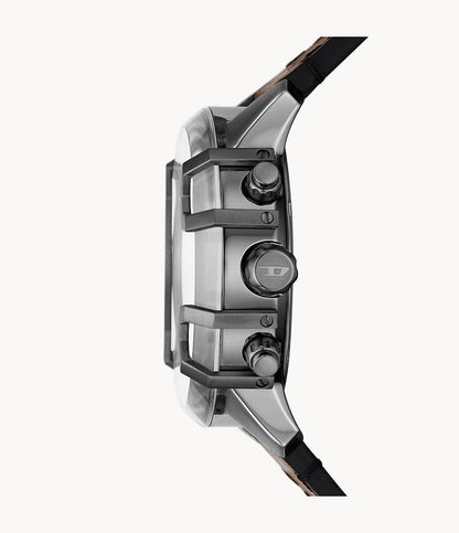 Diesel Griffed Chronograph Brown Leather Watch DZ4604i