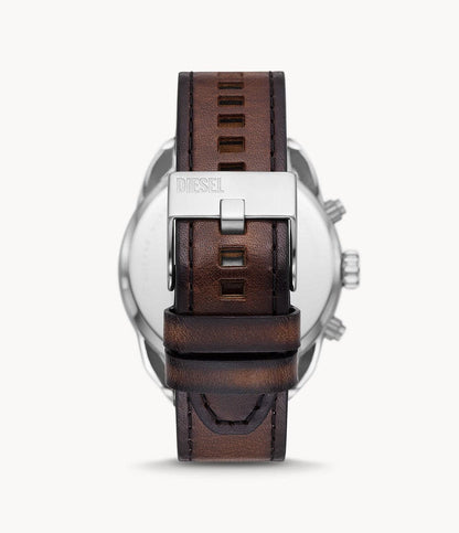 Diesel Spiked Chronograph Brown Leather Watch DZ4606i