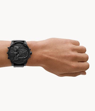 Diesel Mr. Daddy 2.0 Chronograph Multifunction Black-Tone Stainless Steel Watch DZ7468I