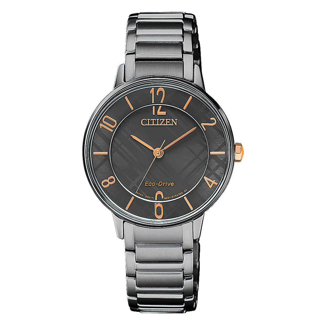 CITIZEN ECO-DRIVE LADIES WATCH GREY DIAL - EM0528-82H