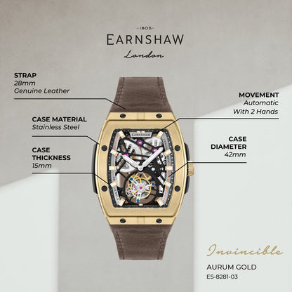 Invincible Limited Edition Tourbillon Automatic Men's Watch - ES-8281-03