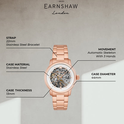 Cornwall Skeleton Automatic Men's Watch -  ES-8290-66