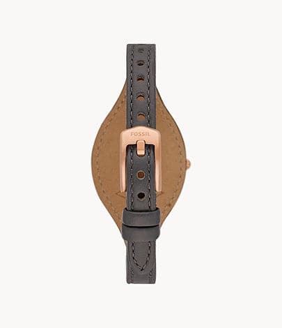 FOSSIL Carlie Three-Hand Black Eco Leather Watch ES5212I
