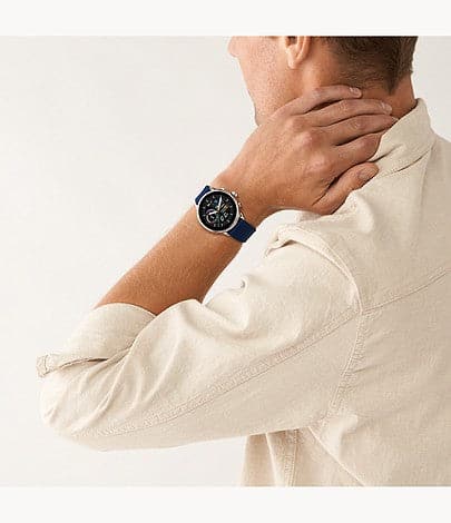 FOSSIL Gen 6 Wellness Edition Smartwatch Navy Silicone FTW4070