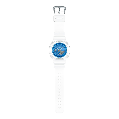 G-Shock Analog Digital White Resin Band Watch GA2100WS-7A
