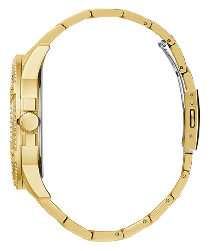 GUESS Mens Gold Tone Multi-function Watch