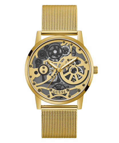 GUESS Mens Gold Tone Analog Watch-GW0538G2