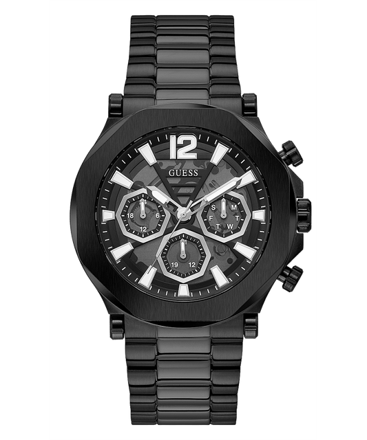 BLACK CASE BLACK STAINLESS STEEL WATCH