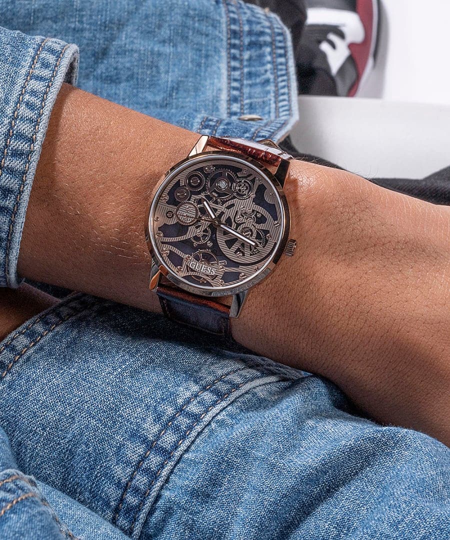 COFFEE CASE BROWN LEATHER WATCH