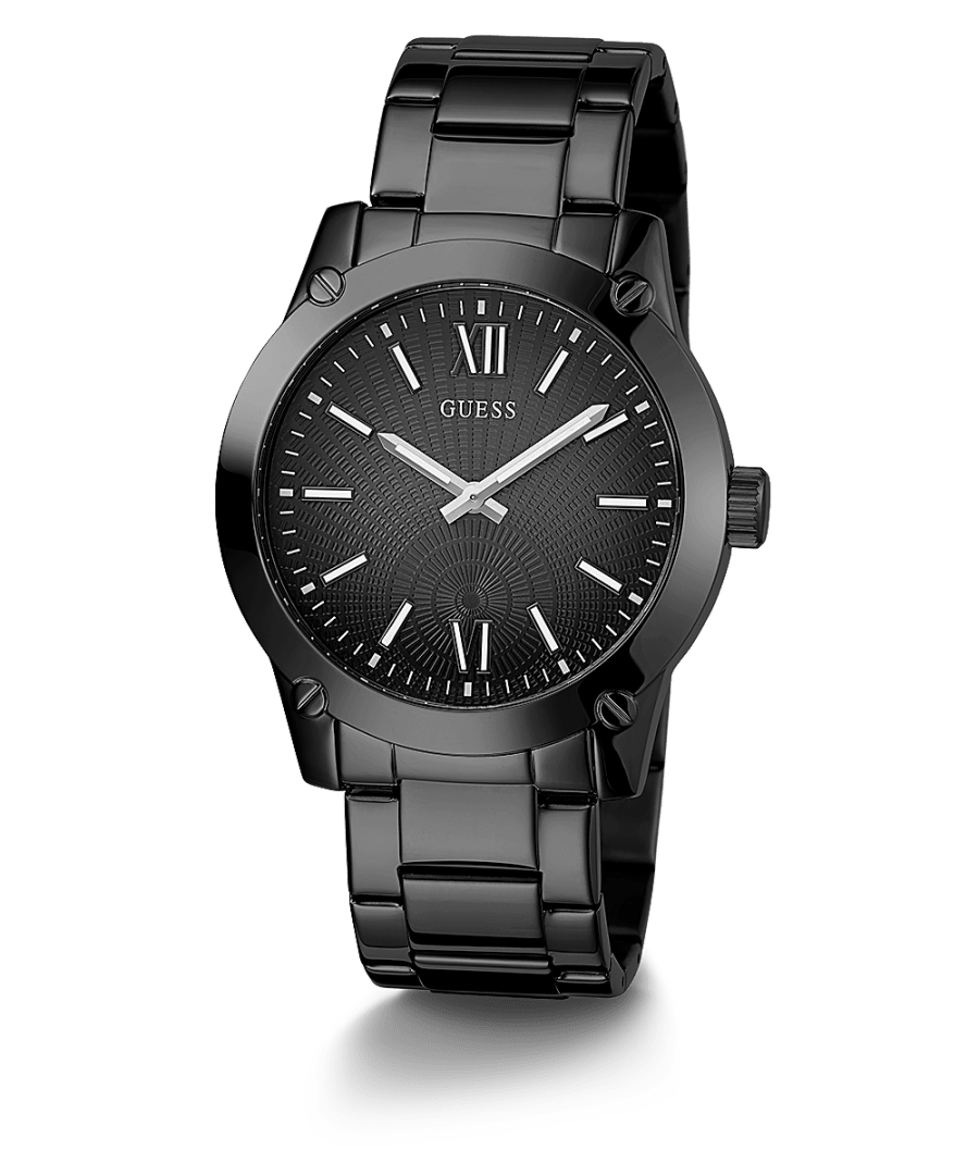 BLACK CASE BLACK STAINLESS STEEL WATCH