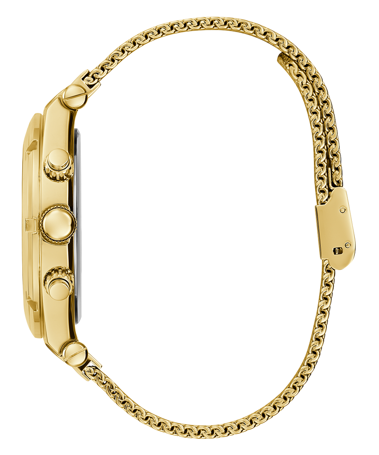 GUESS Mens Gold Tone Multi-function Watch