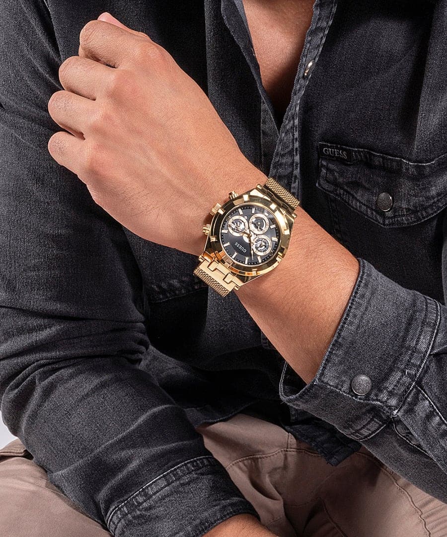 GOLD TONE CASE GOLD TONE MESH WATCH