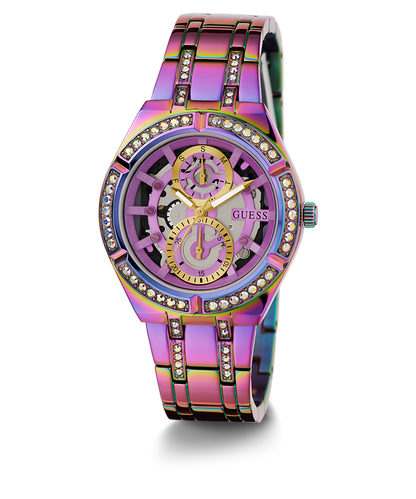 GUESS Ladies Iridescent Iridescent Multi-function Watch-GW0604L4