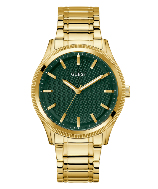 GUESS Mens Gold Tone Analog Watch-GW0626G2
