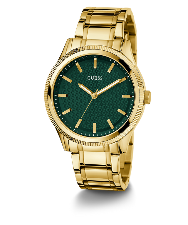 GUESS Mens Gold Tone Analog Watch-GW0626G2