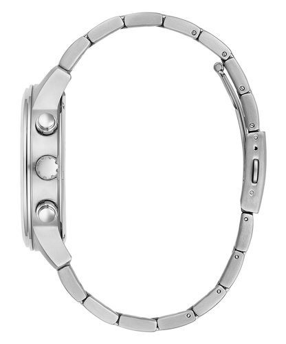 GUESS Mens Silver Tone Multi-function Watch