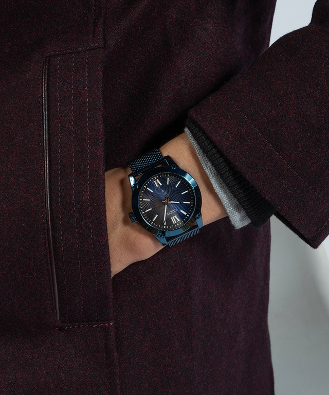 GUESS Mens Blue Analog Watch-GW0629G3