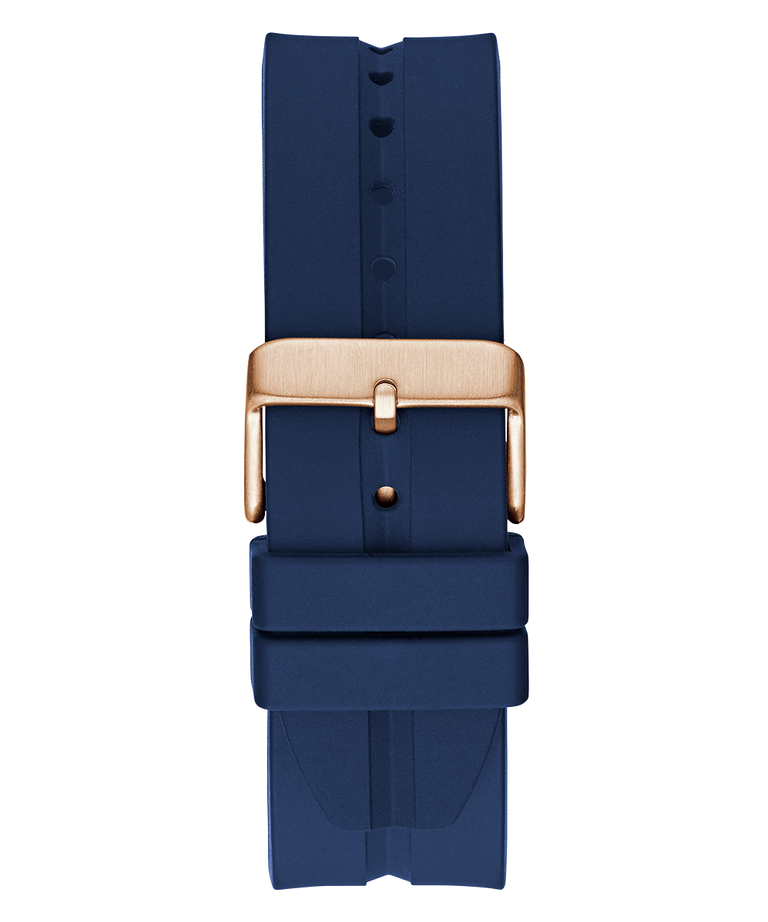 GUESS Mens Blue Rose Gold Tone Multi-function Watch-GW0637G3