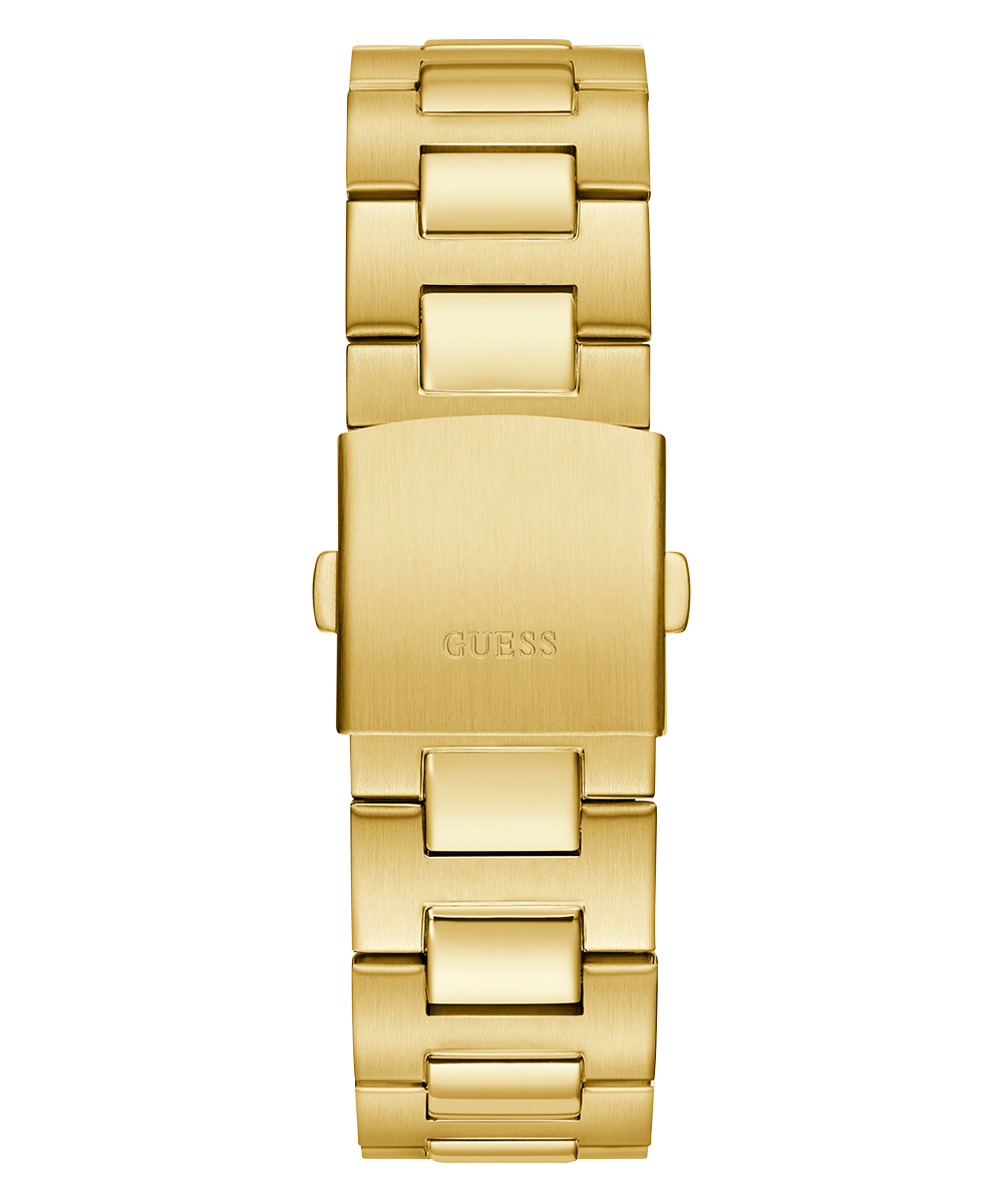 GUESS Equity Mens Gold Tone Multi-function Watch