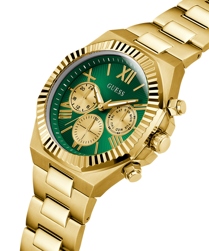 GUESS Equity Mens Gold Tone Multi-function Watch