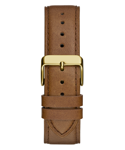 GUESS Mens Brown Gold Tone Multi-function Watch-GW0709G2