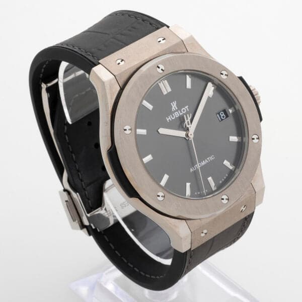 Classic Fusion Racing Grey 45mm in Titanium On Black Alligator Strap with Grey Dial 511.NX.7071.LR