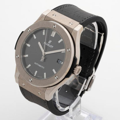 Classic Fusion Racing Grey 45mm in Titanium On Black Alligator Strap with Grey Dial 511.NX.7071.LR