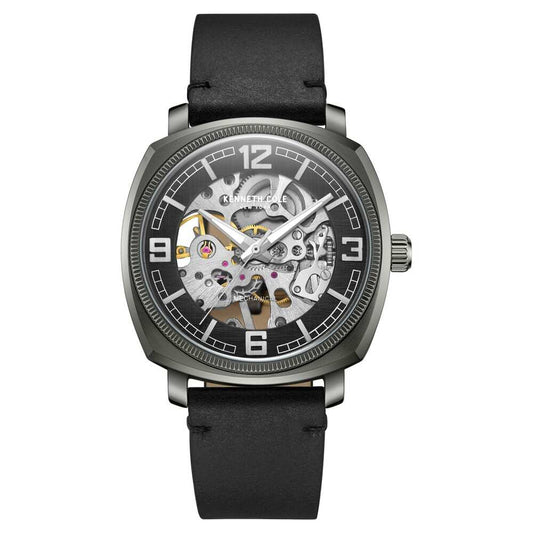 Kenneth Cole Black Dial Analog Mechanical Hand Wound Watch for Men KCWGE0020703MN
