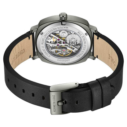 Kenneth Cole Black Dial Analog Mechanical Hand Wound Watch for Men KCWGE0020703MN